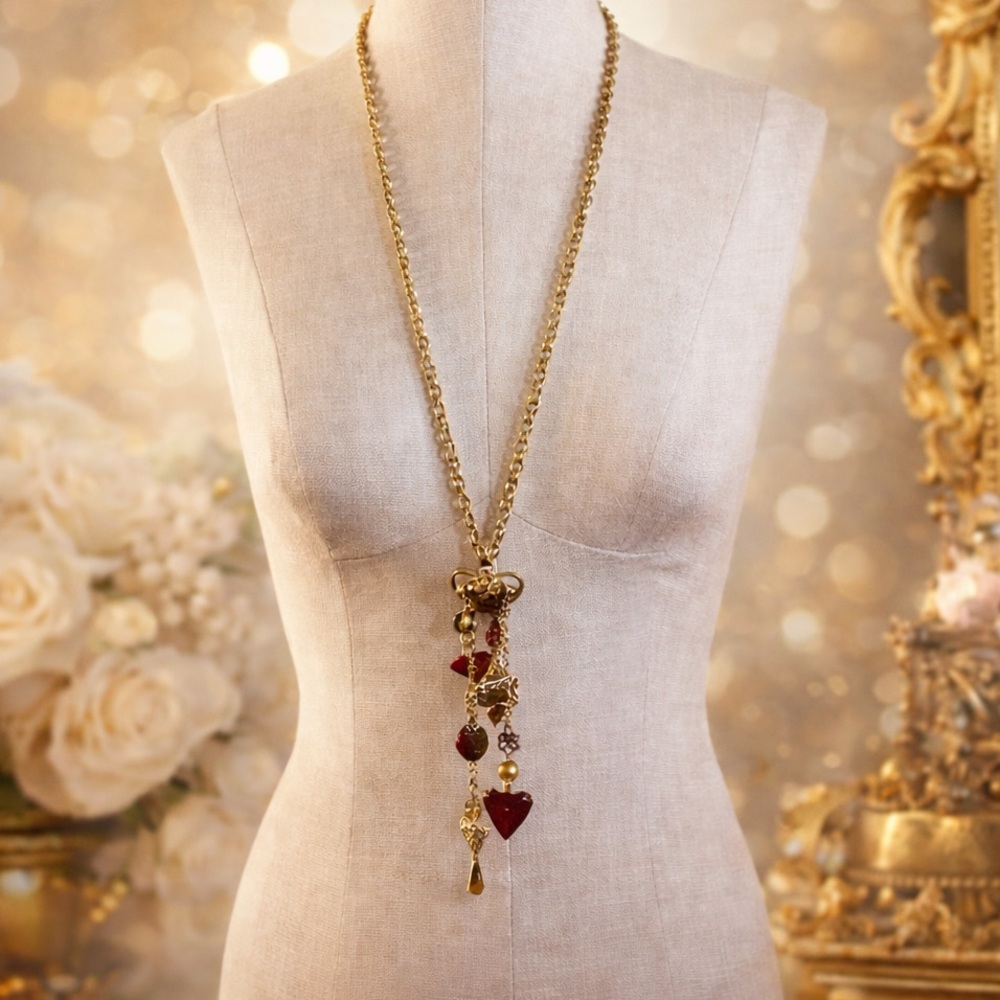 Torrid Elegant Gold Crown Pendant Necklace. Costume. Gold. Great Condition